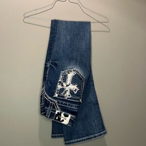 Women’s ‘Miss Me’ Bellbottom Flare Jeans, size 23 *WORN ONCE*‼️‼️ #Y2K #MissMe